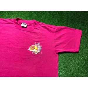 Vintage Cape Cod Fish Ocean Women's Single Stitch Tee Size XL Pink USA